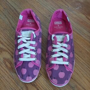 Keds X KATE SPADE Apple/ Plum Sneakers Women Sz 8.5. (Bag C)